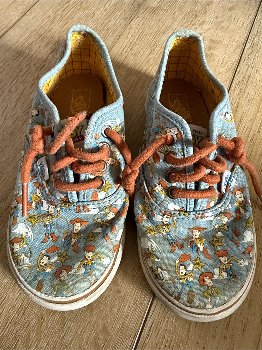 Vans Kids Toy Story Jessie Print Canvas Sneakers - Light Blue/Orange